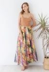 Richly Tinting Watercolor Maxi Skirt