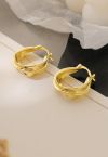 Tiered Rounded Gold Earrings