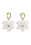 Translucent Acrylic Floral Earrings