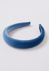 Sleeky Velvet Sponge Headband in Blue