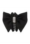 Bowknot Rhinestone Hair Claw in Black