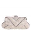 Herringbone Full Pearl Rhinestone Clutch