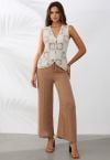 Lightweight Cotton Drawstring Pants in Rust