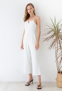 Eternal Neatness Cami Jumpsuit in White