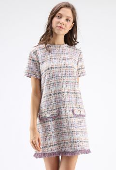 Counts a Lot to Me Tassel Trimming Shift Dress