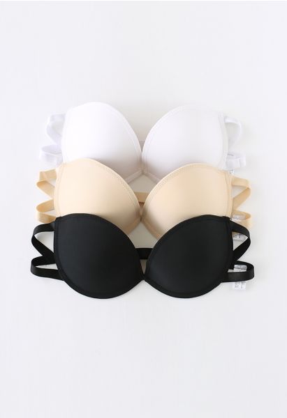 Strapless Push Up Underwire Nude Bra