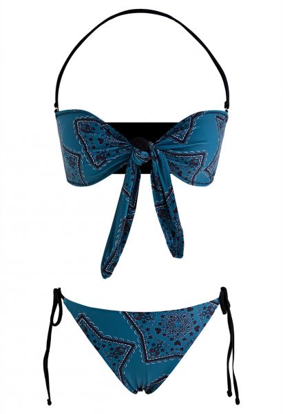 Bohemia Knotted Tie-String Bikini Set
