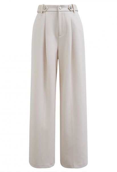 Straight-Leg Soft Touch Pants in Ivory
