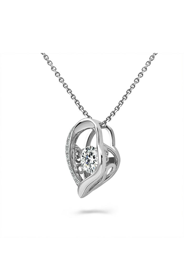 Glittering Trim Moissanite Diamond Necklace