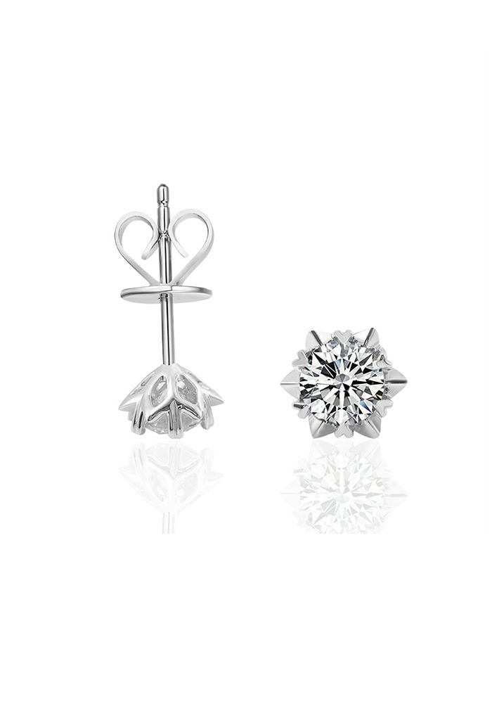 Star Shape Moissanite Diamond Earrings
