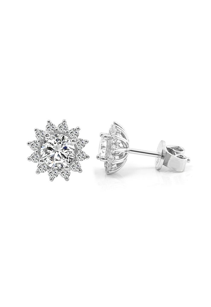Starry Shape Moissanite Diamond Earrings