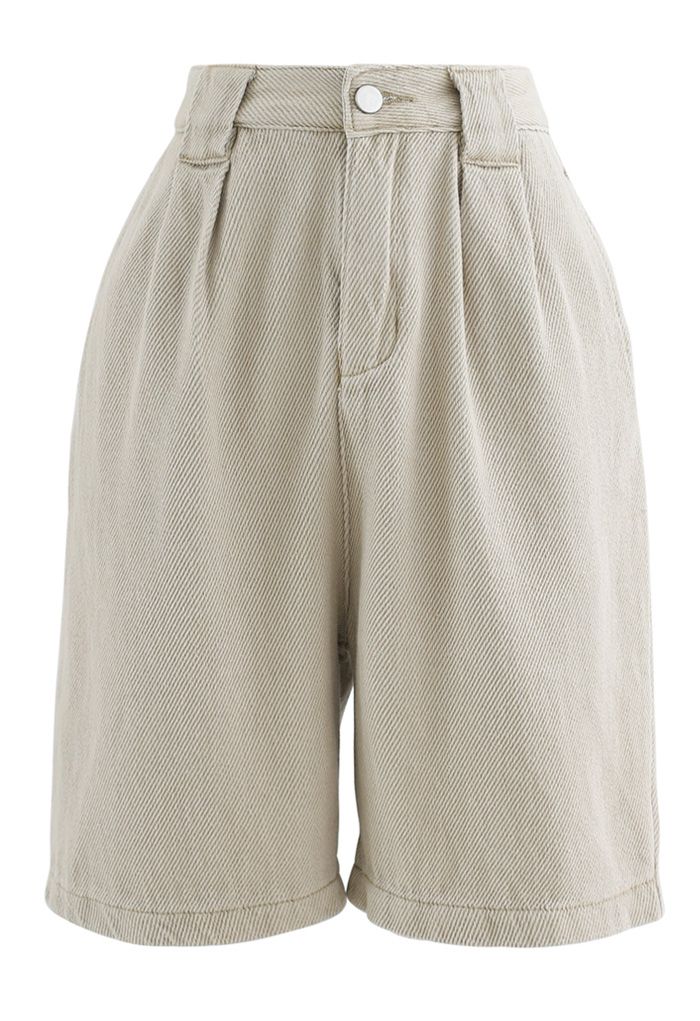 Relaxed Bermuda Shorts in Sand