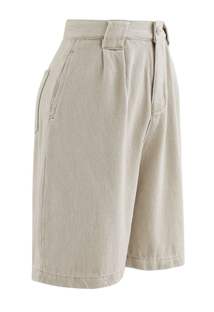 Relaxed Bermuda Shorts in Sand
