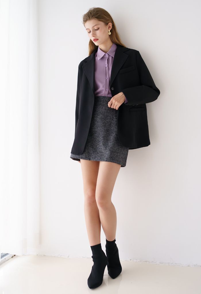 Basic Pockets Blazer in Black