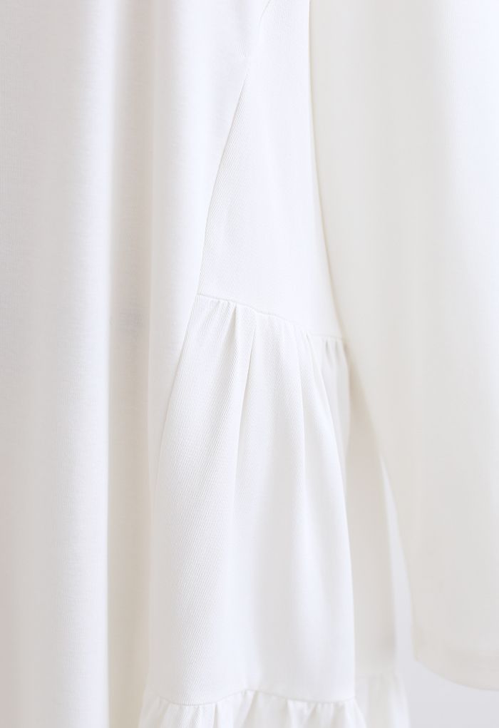 Frilling Dolly Mini Dress in White
