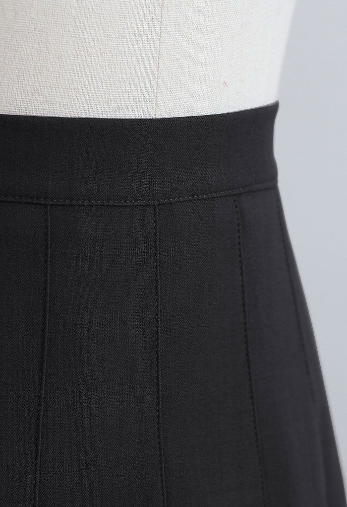High Waist Pleated Mini Skirt in Black - Retro, Indie and Unique Fashion