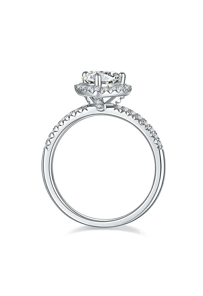 Heart Shape Moissanite Diamond Ring