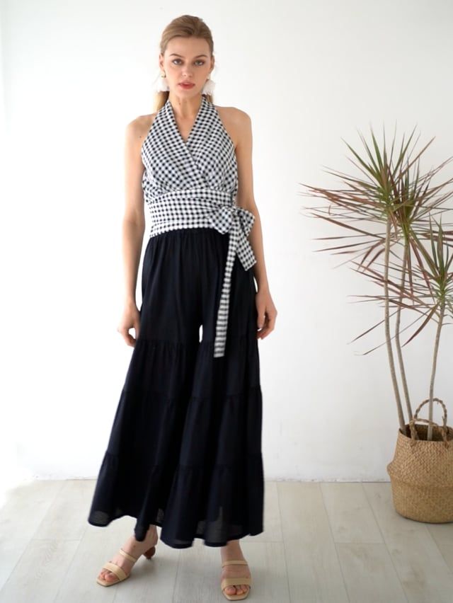 Sunny Days Wide-Leg Pants in Black