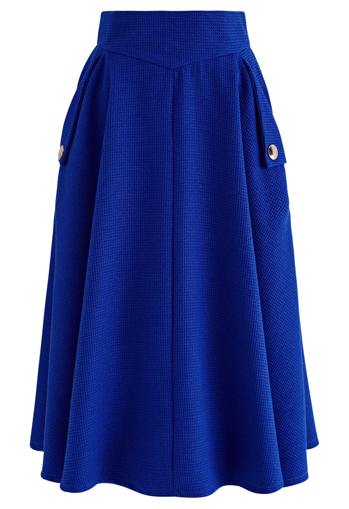 Royal blue shop skirt knee length