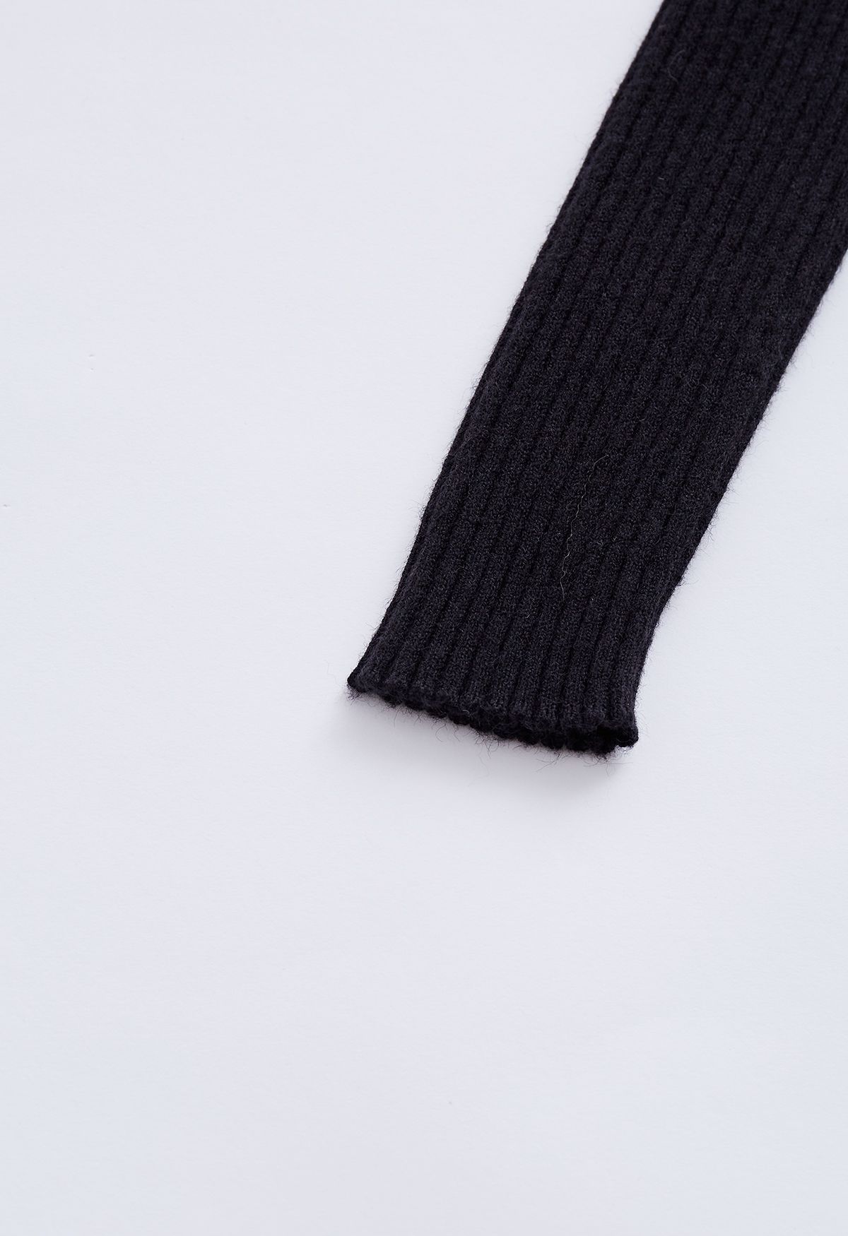 Courtly Off-Shoulder Knit Top in Black