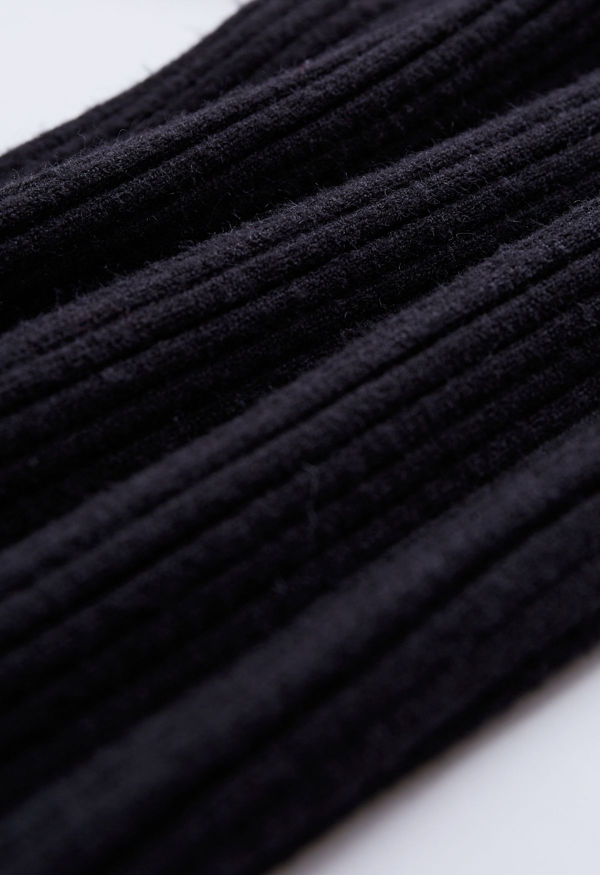 Courtly Off-Shoulder Knit Top in Black