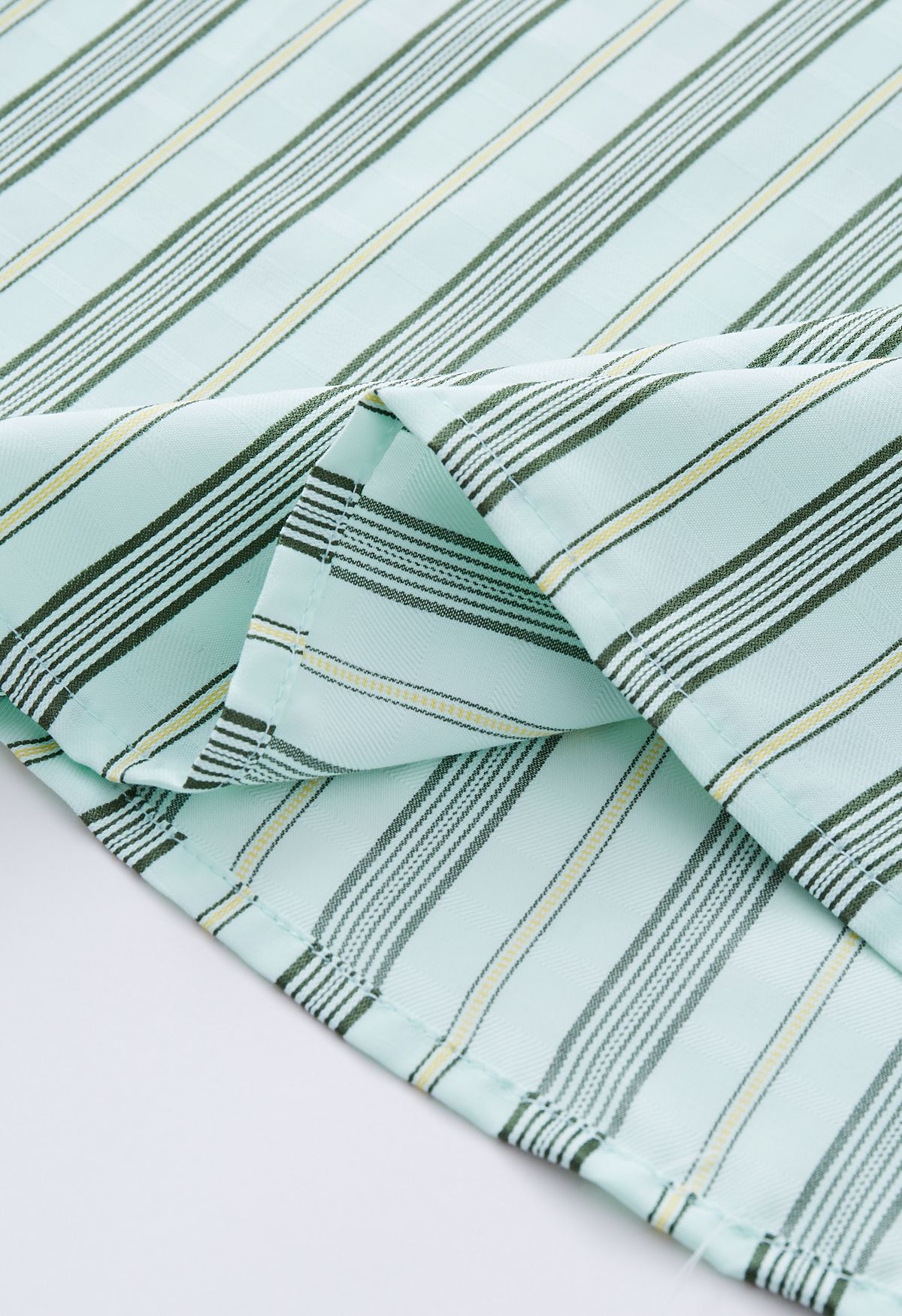 Vertical Stripe Button Down Shirt in Green