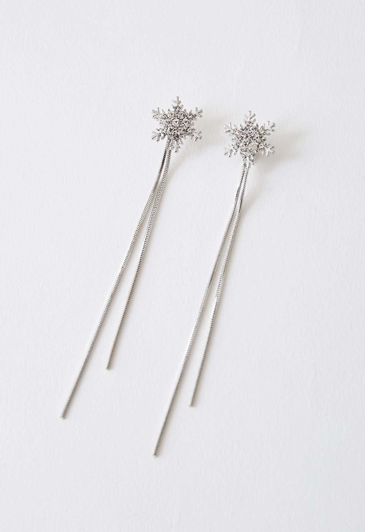 Dazzling Diamond Snowflake Drop Earrings