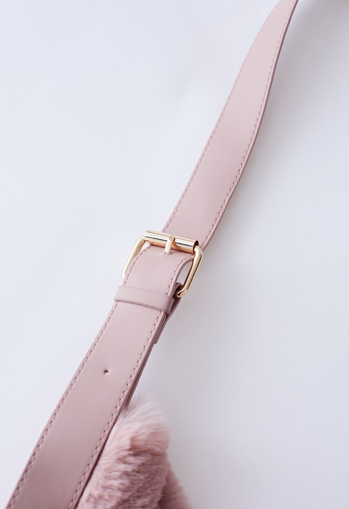 Ultra-Soft Faux Fur Shoulder Bag in Pink