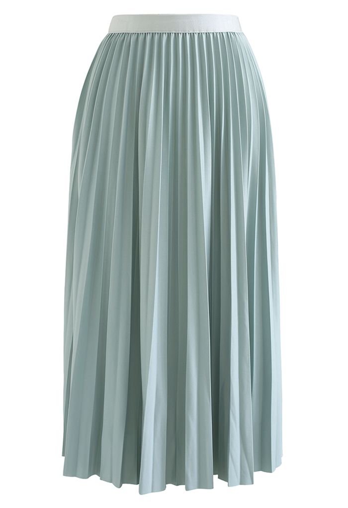 Simplicity Pleated Midi Skirt in Light Blue - Retro, Indie and Unique ...