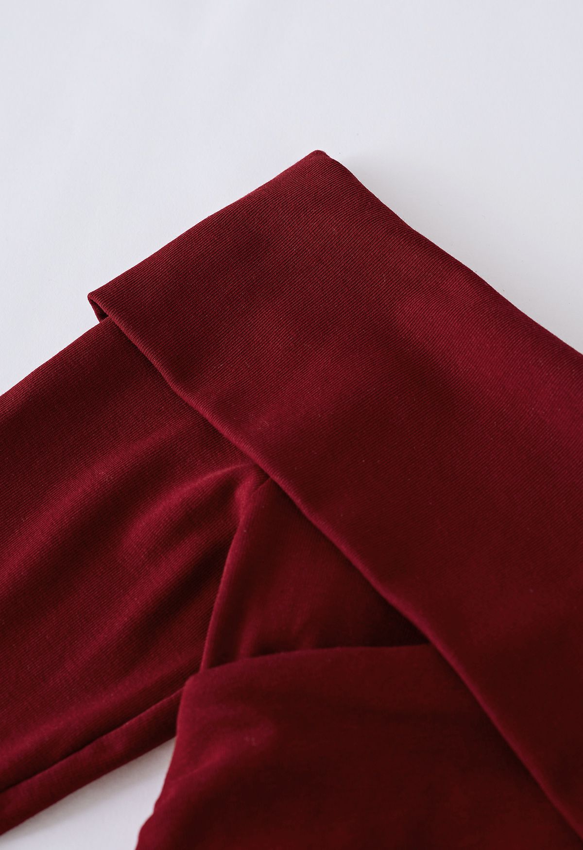 Crisscross Off-Shoulder Cotton Top in Red