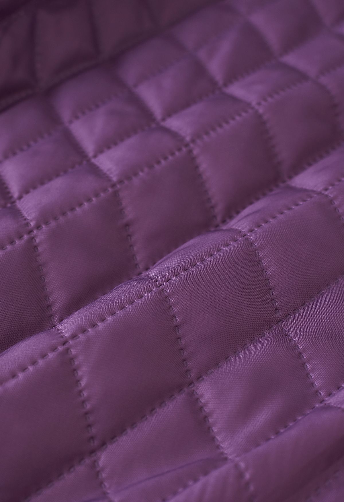 Plaid Peaked Lapel Wool-Blend Longline Coat in Berry