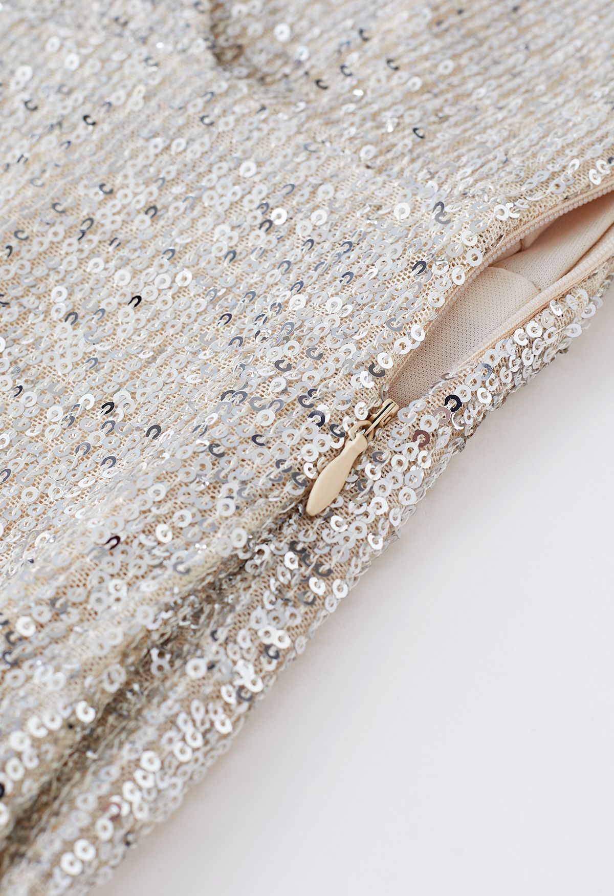 Sparkle Sequin Tie Back Cocktail Dress in Silver
