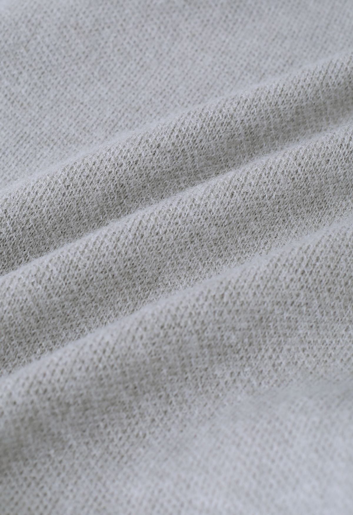 Wide Lapel Loose Knit Cardigan in Grey