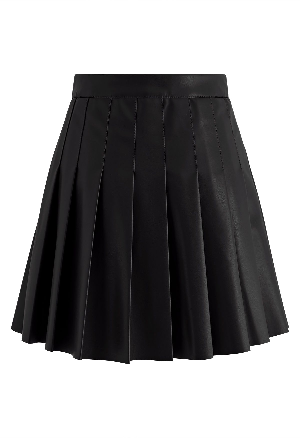 Black leather mini skirt youth best sale