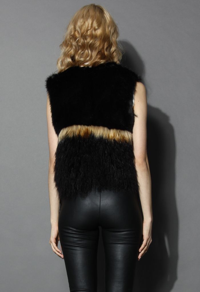 Wild at Heart Faux Fur Vest in Black