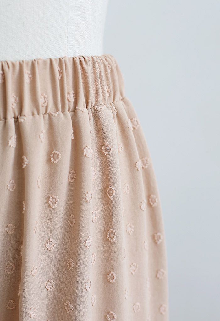 Sunny Days Wide-Leg Pants in Apricot Dots