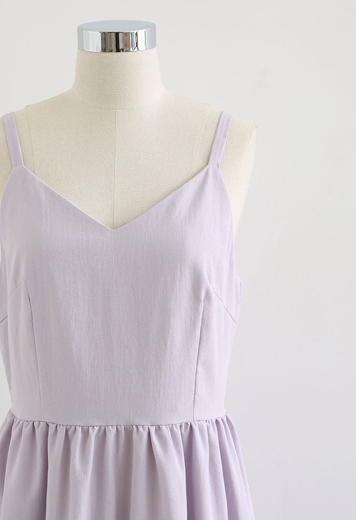 Just That Simple Cotton Cami Dress in Lilac