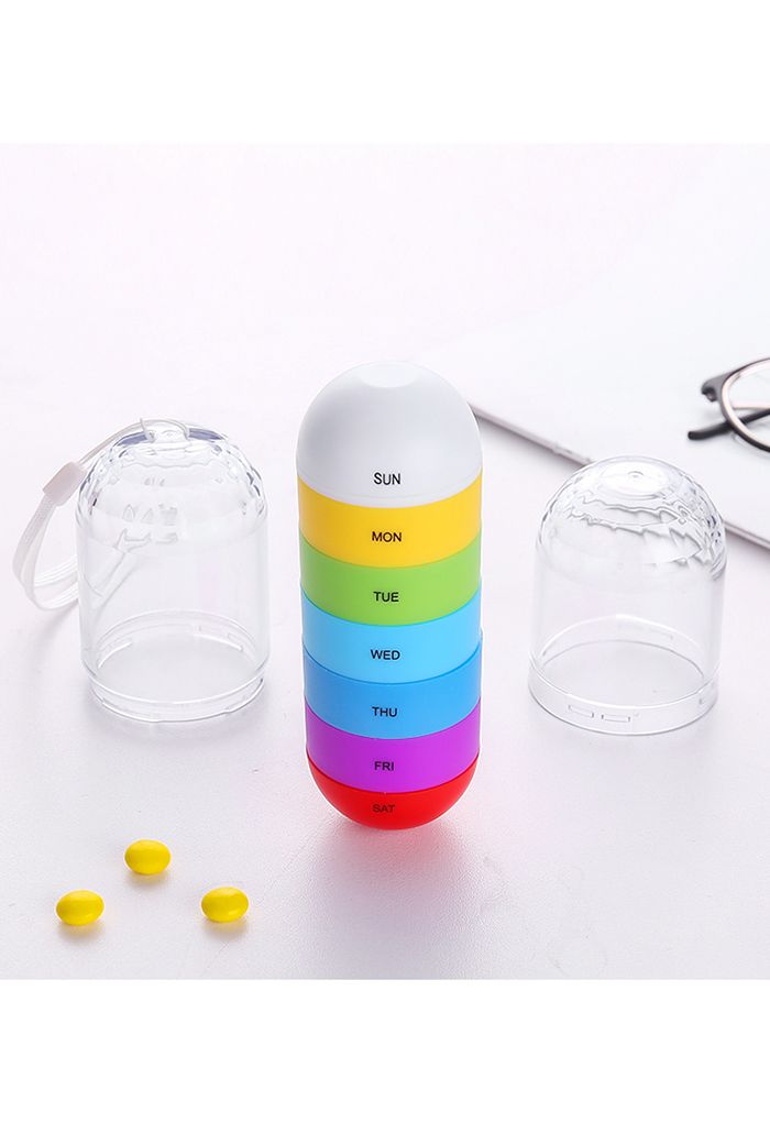 Seven Colors Weekly Pill Organizer