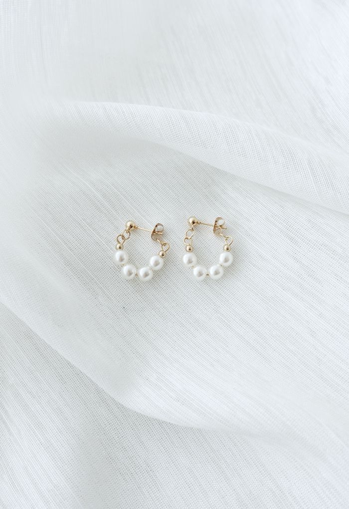 Elegant Pearl Edge Earrings