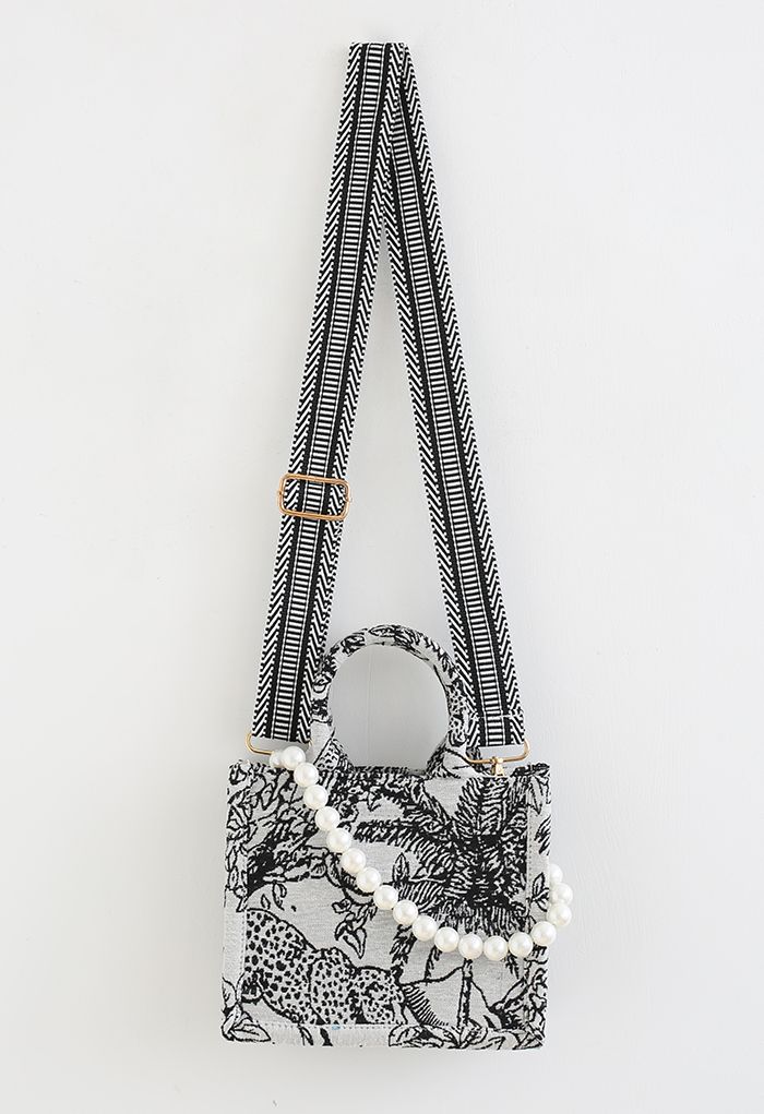 Pearly Chain Zoo Land Jacquard Mini Handbag