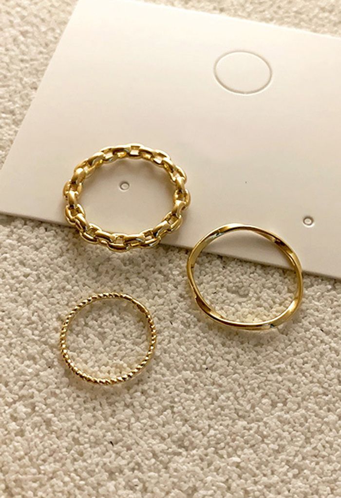 Minimalist Glossy All-Match Ring Set