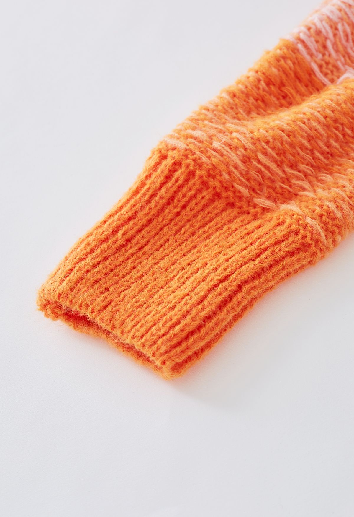 Sunset Ombre V-Neck Chunky Knit Sweater