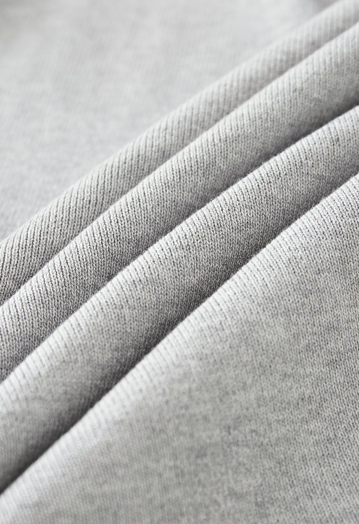 Wide Lapel Tie Waist Knit Cardigan in Grey