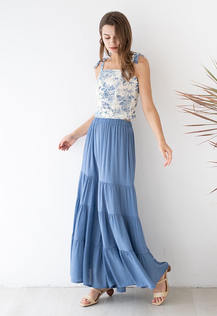 Sunny Days Wide-Leg Pants in Navy