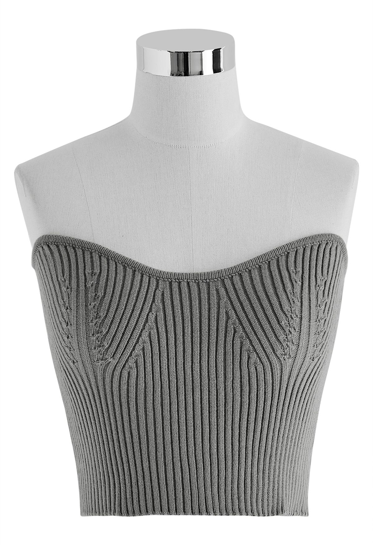 Strapless Knit Top and Sweater Sleeve Set in Sage