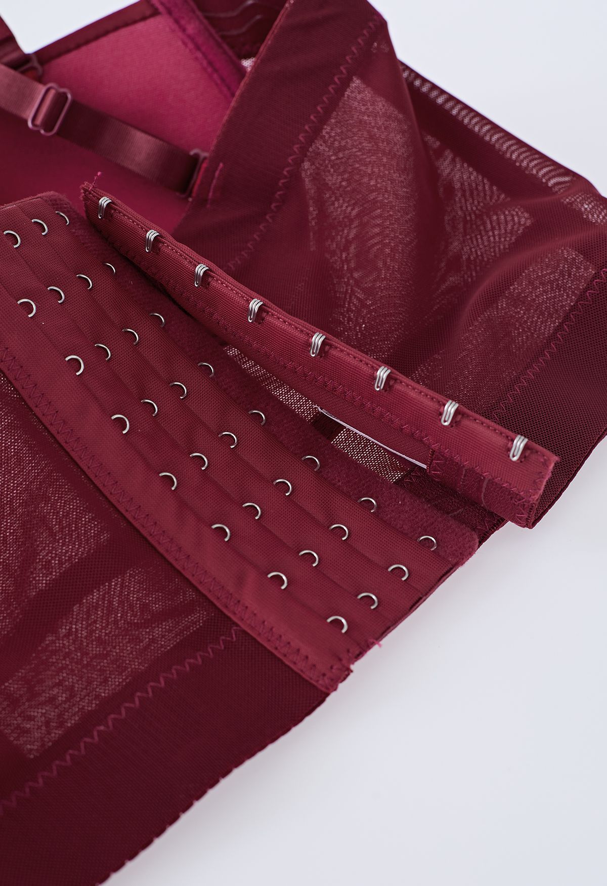 Solid Color Underwire Bustier Crop Top in Burgundy - Retro, Indie and  Unique Fashion