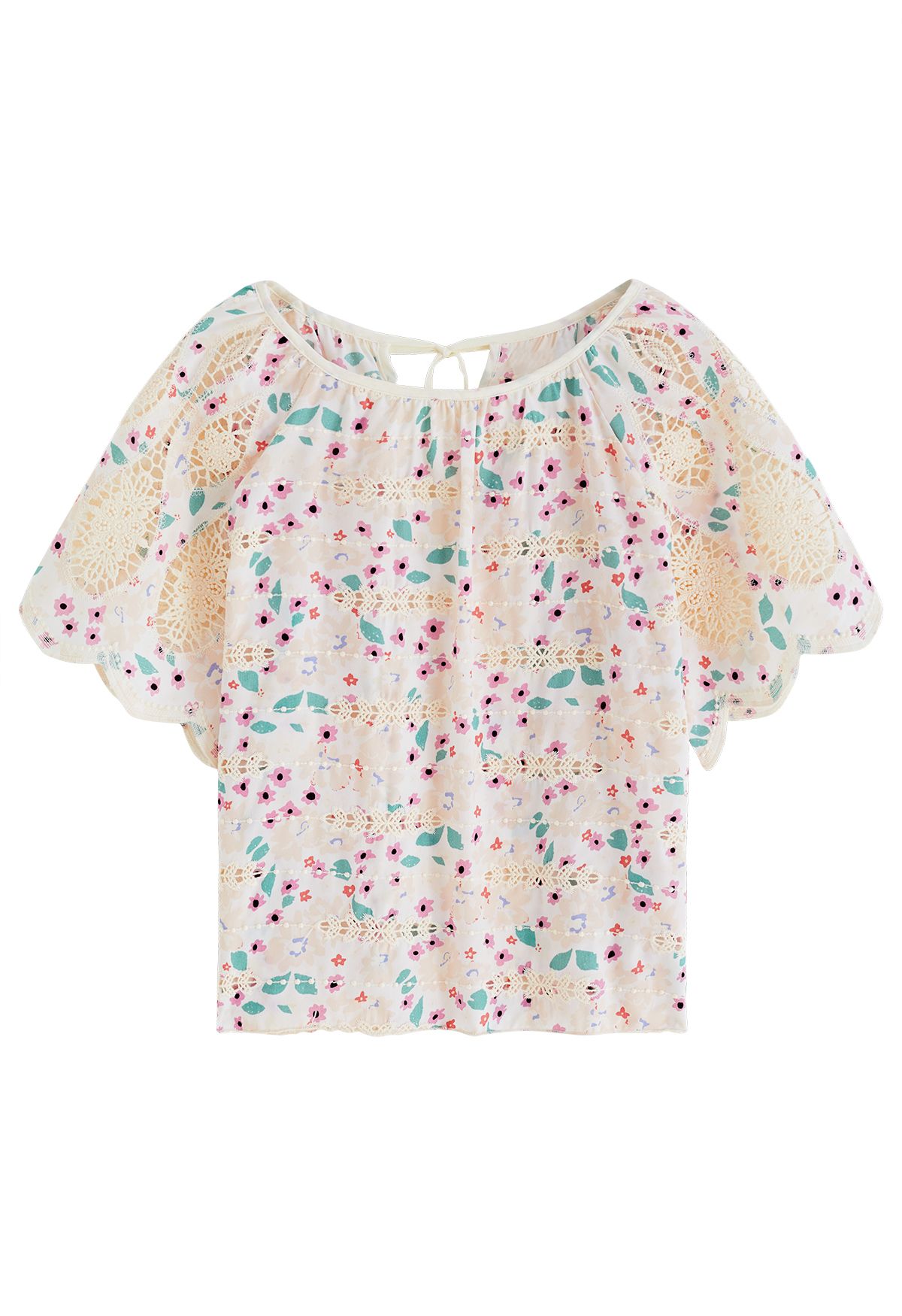 Spring Floret Embroidered Top