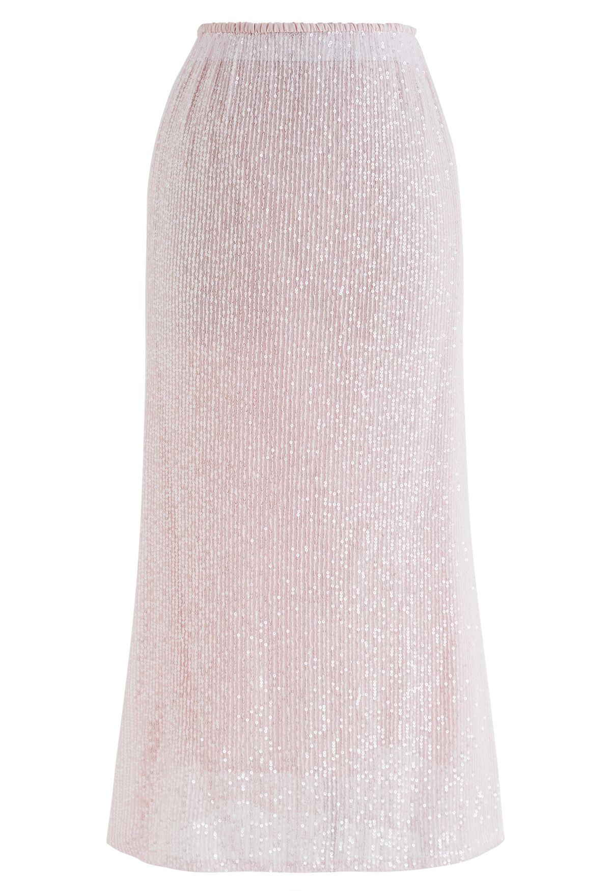 Dazzling Sequin Mermaid Skirt in Pink