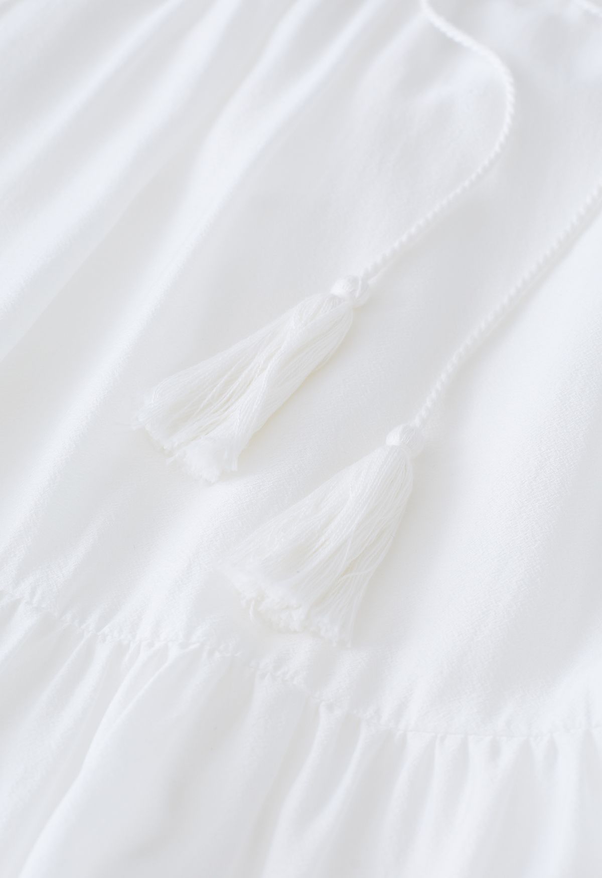 Beautiful Goddess Puff Sleeve White Dress