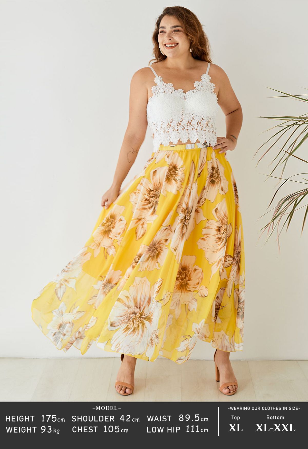Marvelous Floral Maxi Skirt in Yellow